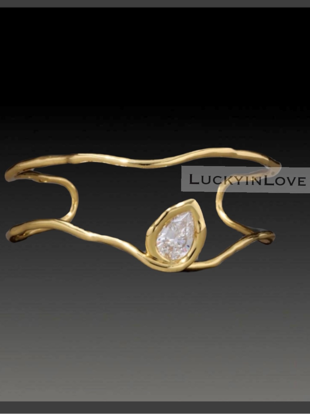 ALEXIS BITTAR • Asterales Gold Floating Cuff Bracelet
